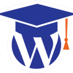 K12Press WordPress Solutions image of WorePress logo with Graduation Cap