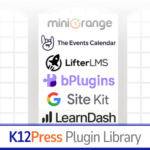 K12Press Plugin Library with list of a few popular plugins available
