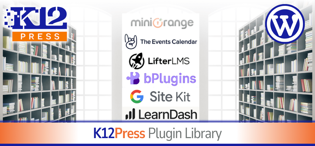 K12Press Plugin Library with list of a few popular plugins available